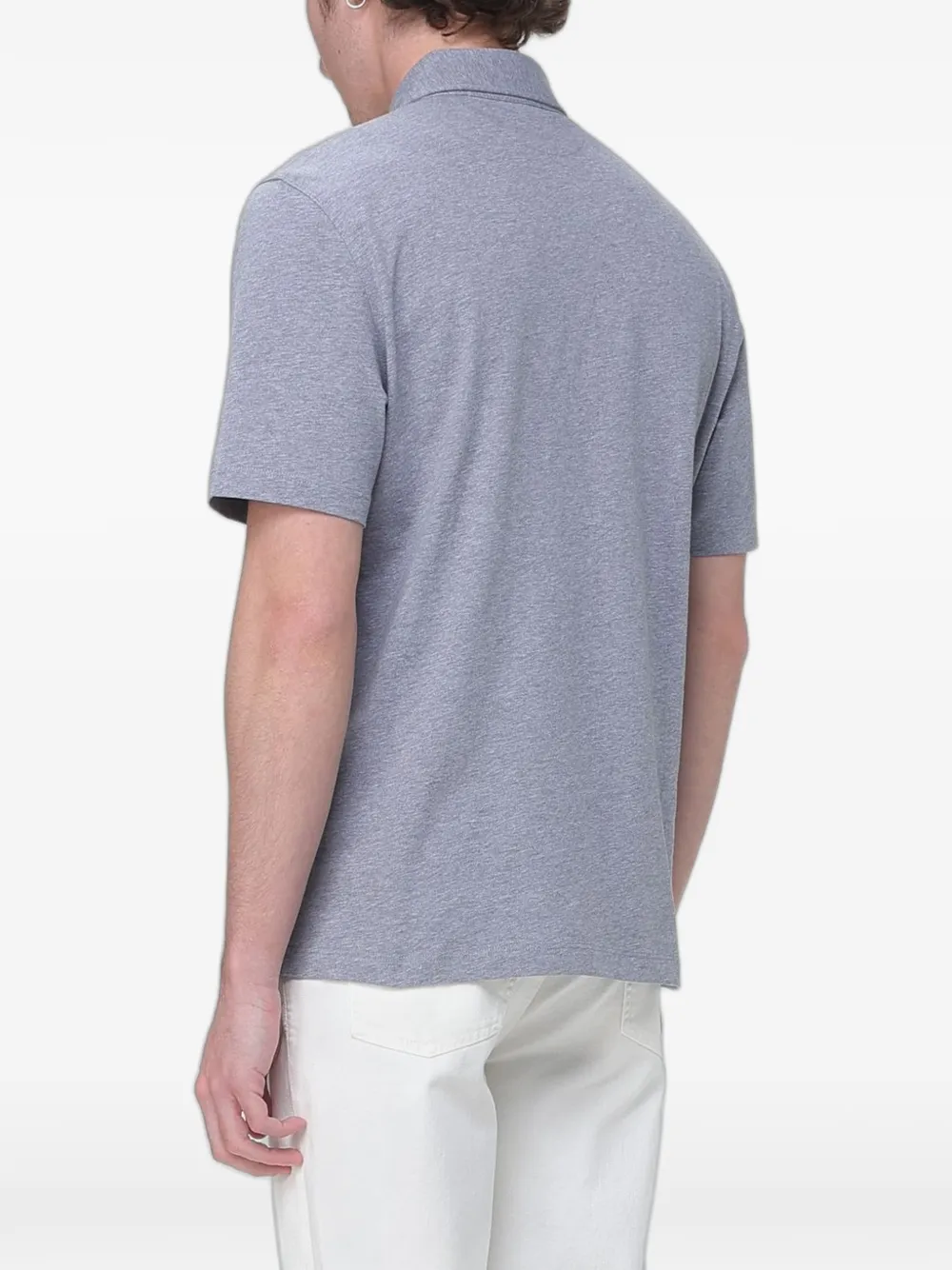 Brunello Cucinelli Katoenen poloshirt met korte mouwen Grijs