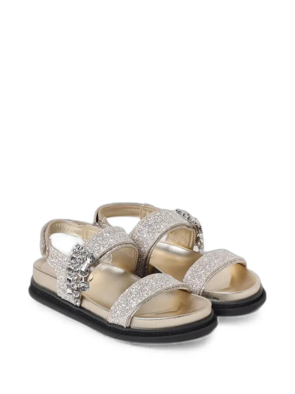 Jimmy Choo Verity crystal-embellished sandals Zilver