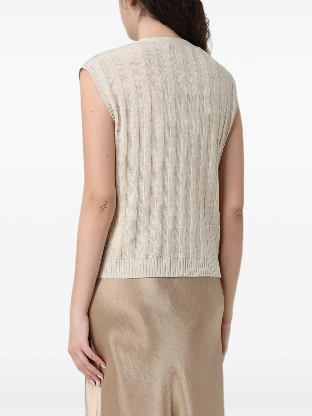 Max Mara Linnen gilet Beige