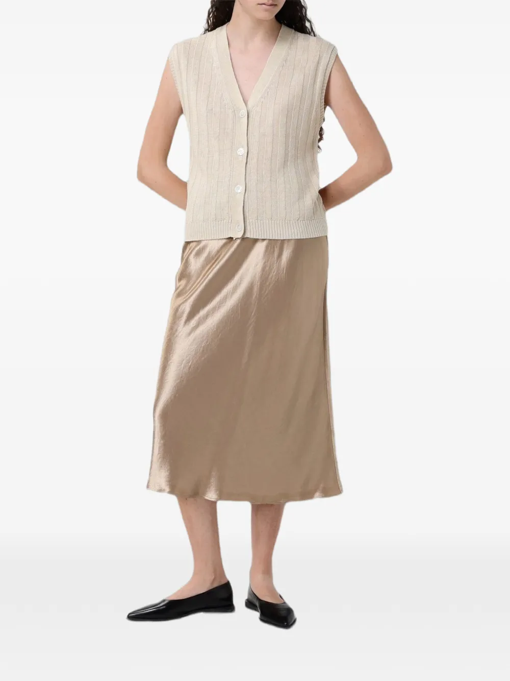 Max Mara Linnen gilet Beige