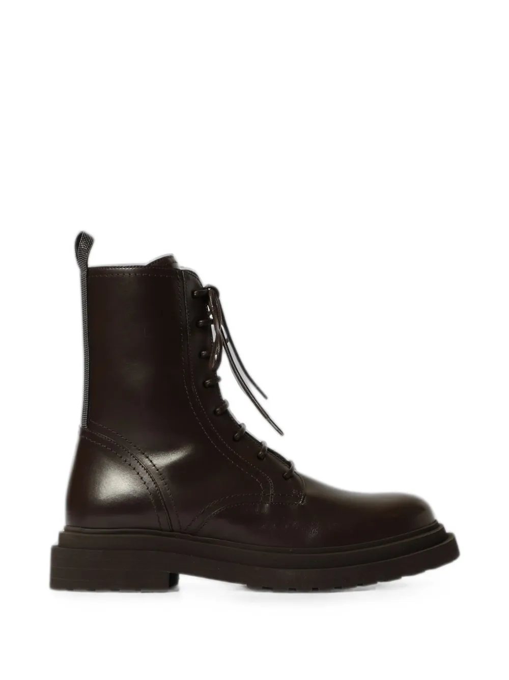 Brunello Cucinelli shearling Monile ankle boots Bruin