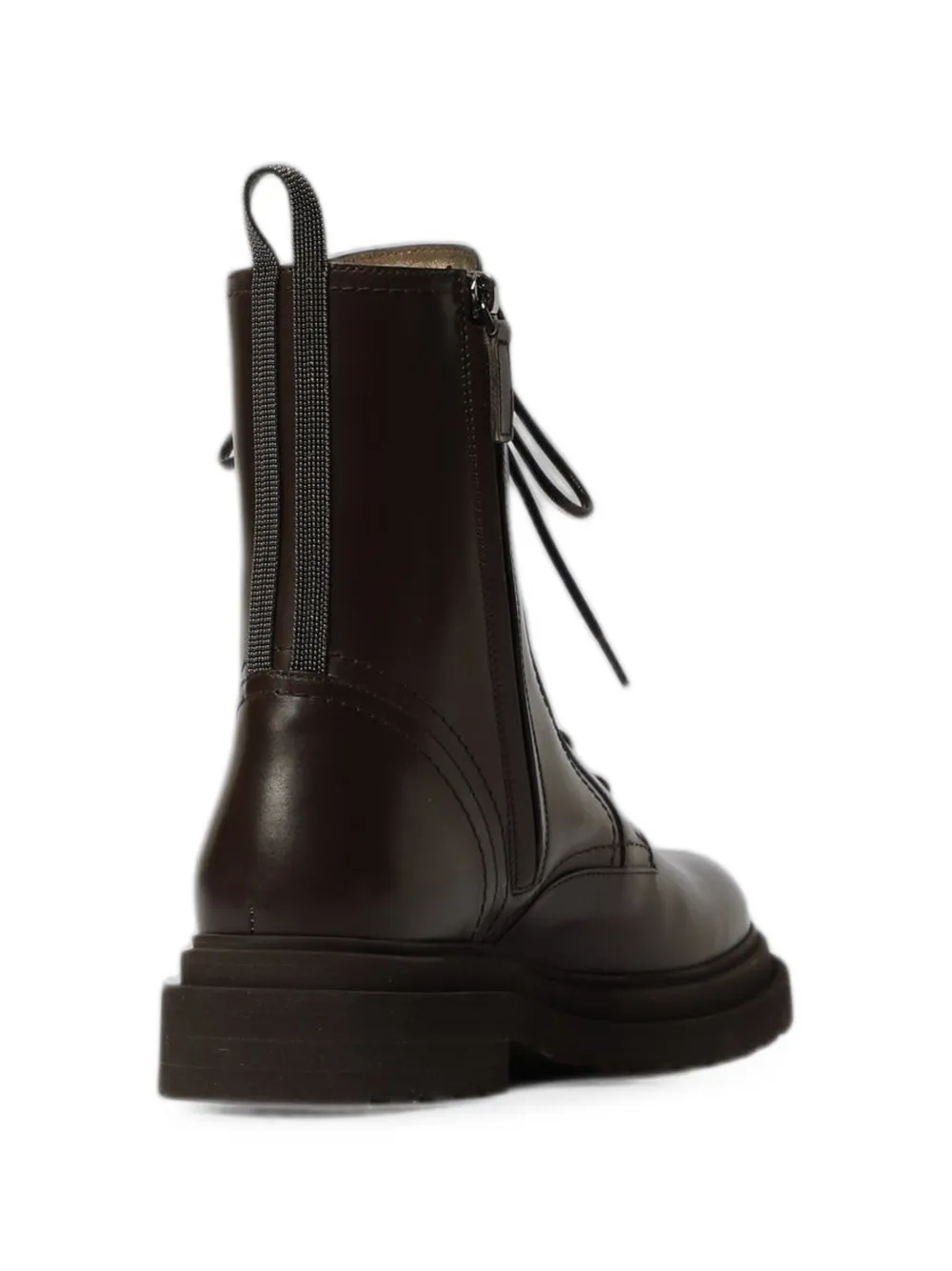 Brunello Cucinelli shearling Monile ankle boots Bruin