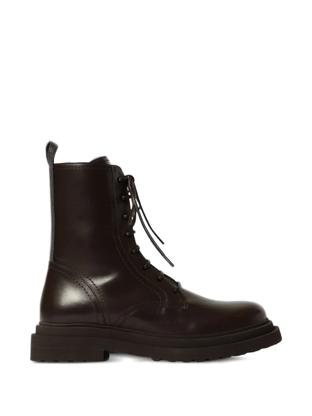 Brunello Cucinelli shearling Monile ankle boots Bruin