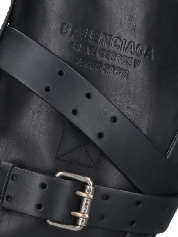 靴 BALENCIAGA 11SS buckle stitch boots Balenciaga Venom buckle-strap Boots | Black | FARFETCH
