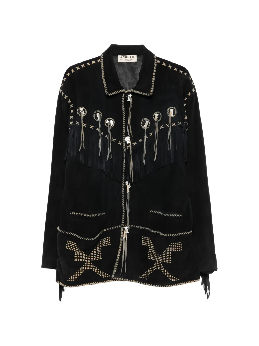 A.N.G.E.L.O. Vintage Cult 2010s fringed studded jacket - Nero