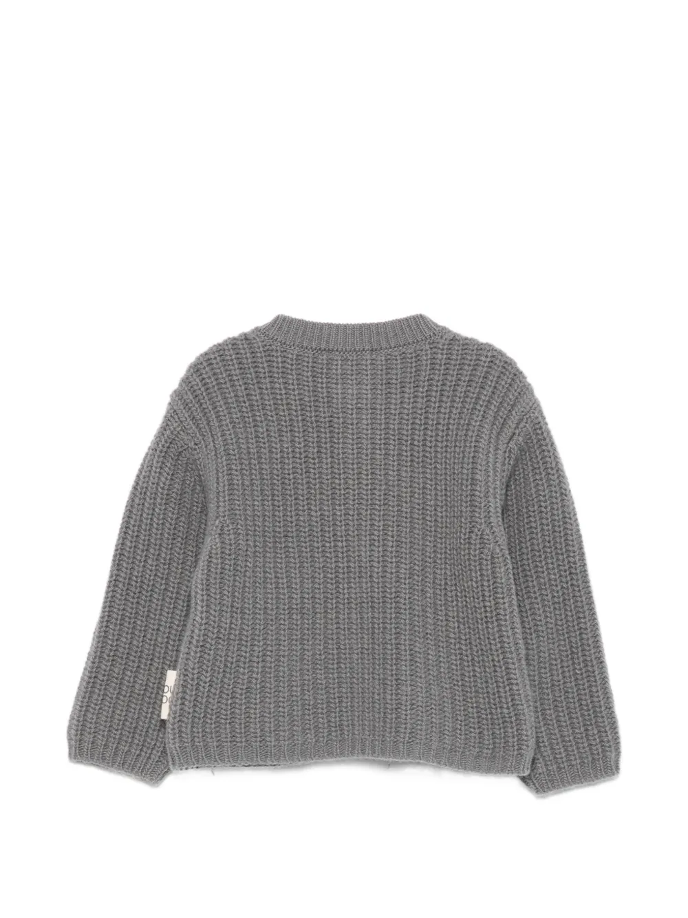 Douuod Kids Grofgebreid vest met knopen Grijs