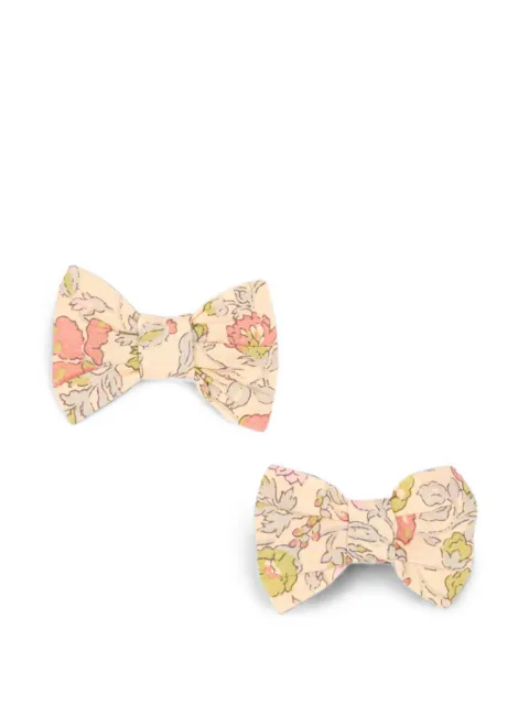 Bonpoint floral-print bow hair clips