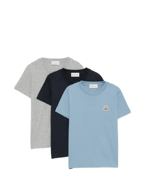 Moncler Enfant logo-patch T-shirt (set of three)