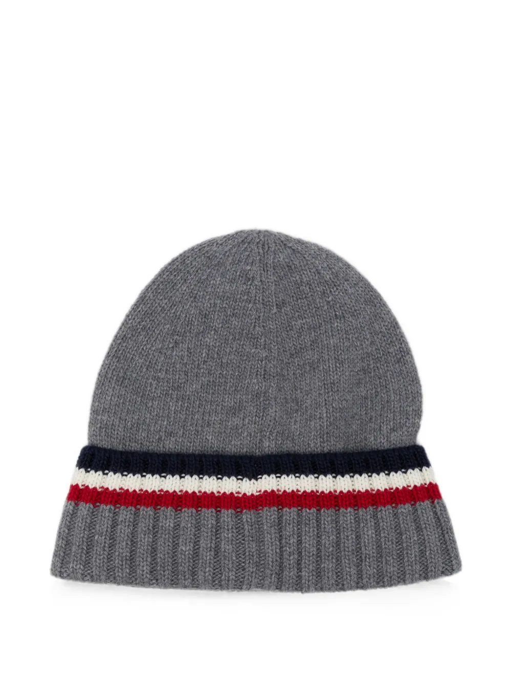Moncler Enfant Muts met logopatch en streepdetail Grijs