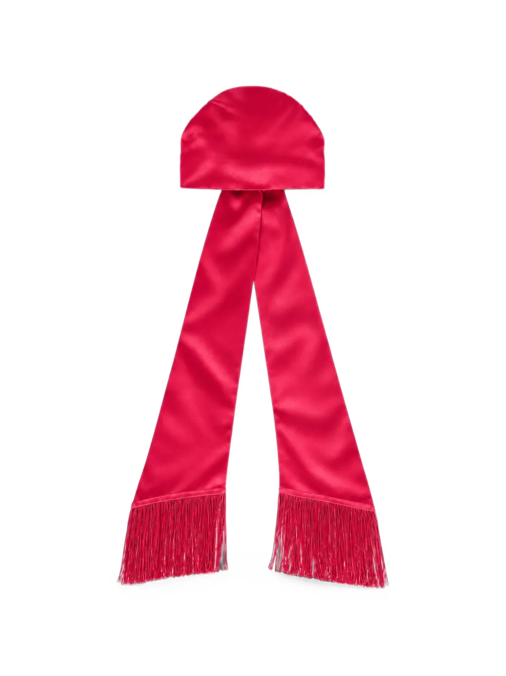 Rowen Rose fringe-trimmed satin hair scarf