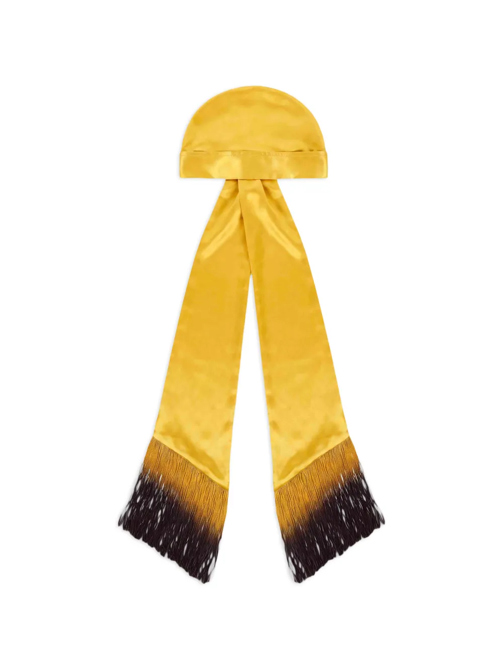 Rowen Rose fringe-trimmed gathered hat - Giallo