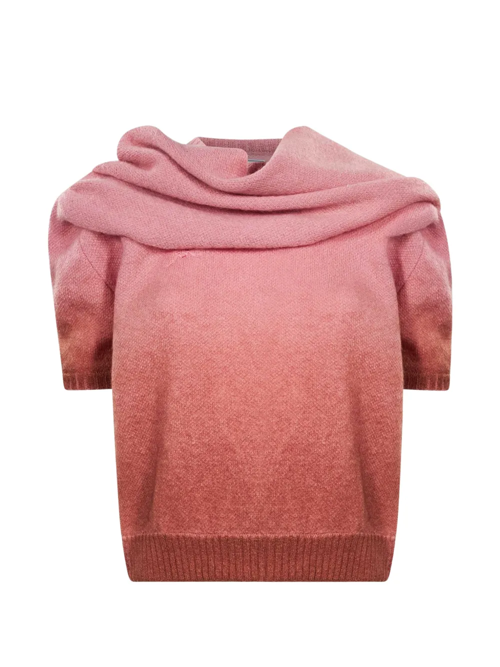 Rowen Rose gradient-effect draped-neck sweater - Rosa