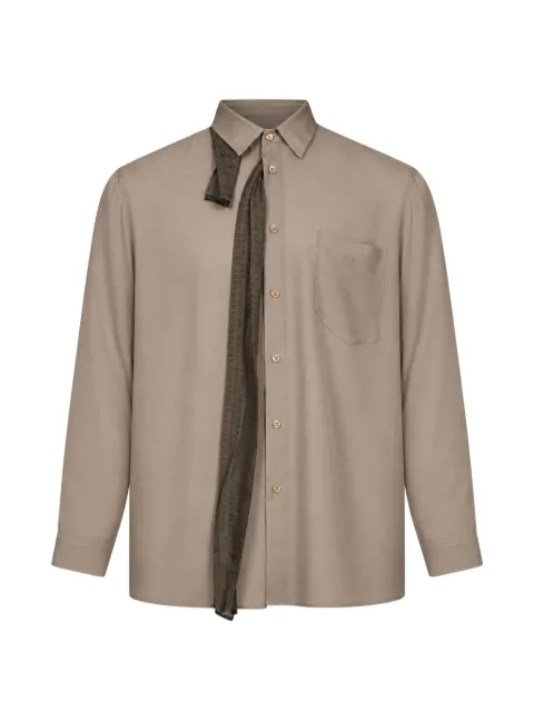 Magliano tie-detail pocket-front shirt