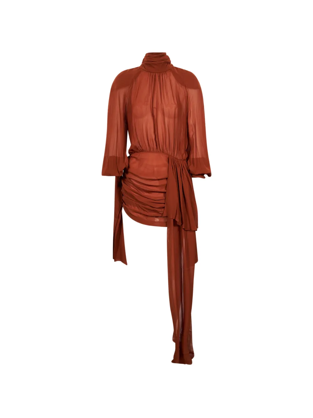 Rowen Rose ruched draped-detail mini dress