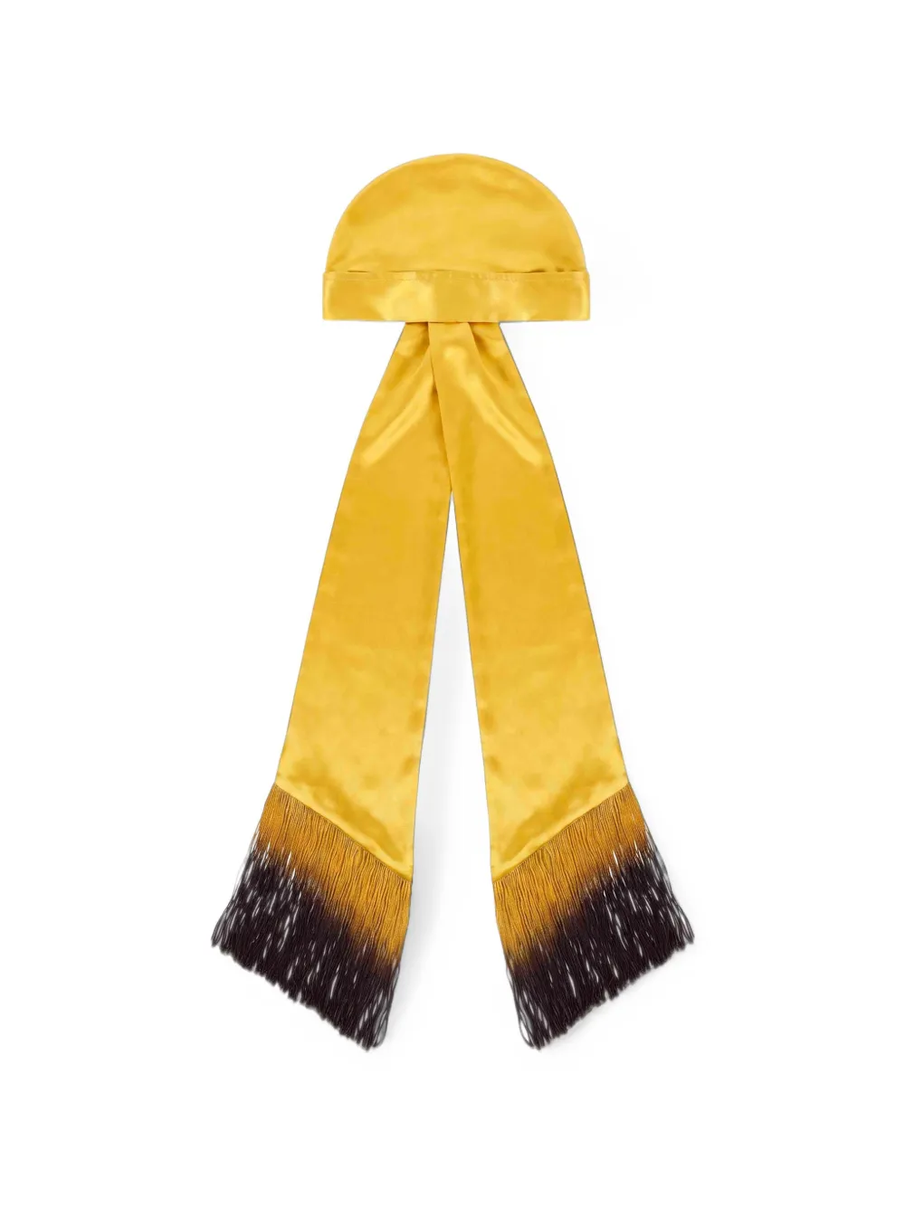 Rowen Rose fringe-trimmed satin hat - Giallo