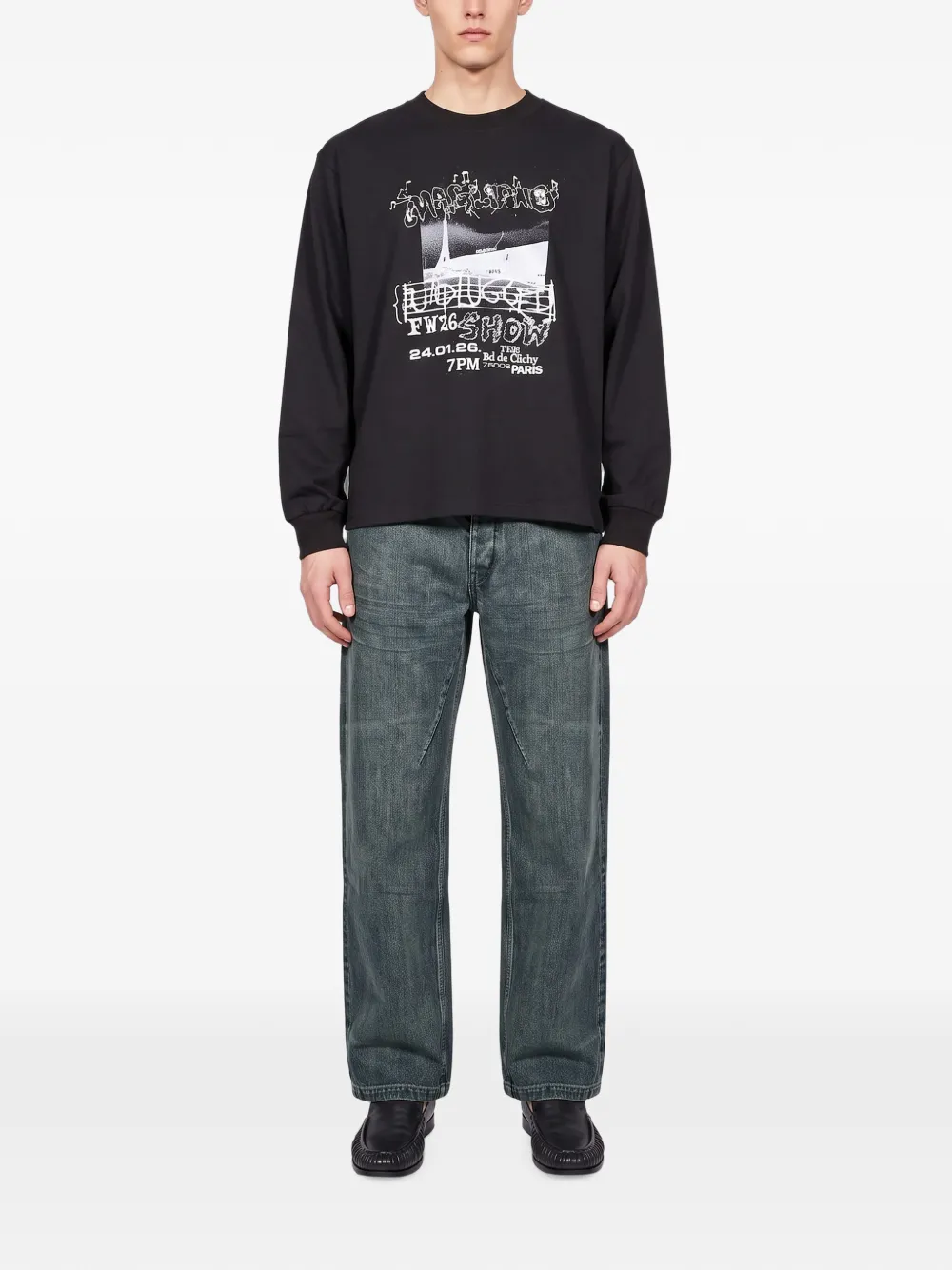 Magliano Unplugged Show FW26 Paris T-shirt met lange mouwen Zwart