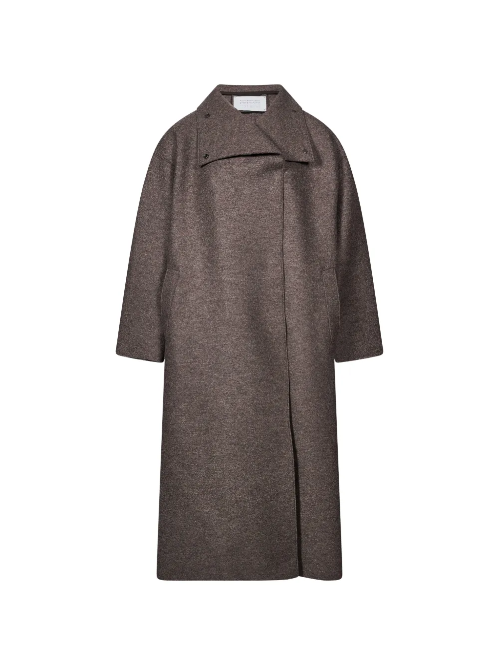 Harris Wharf London high-neck oversized coat - Marrone