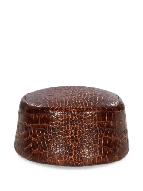 Rowen Rose croc-effect pillbox hat