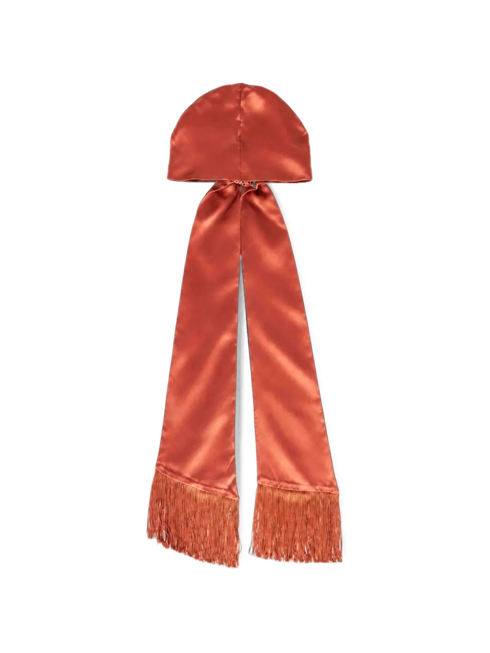 Rowen Rose fringed satin-finish head scarf