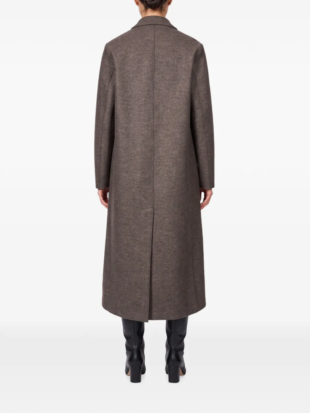 Harris Wharf London single-breasted notched-lapels coat Bruin