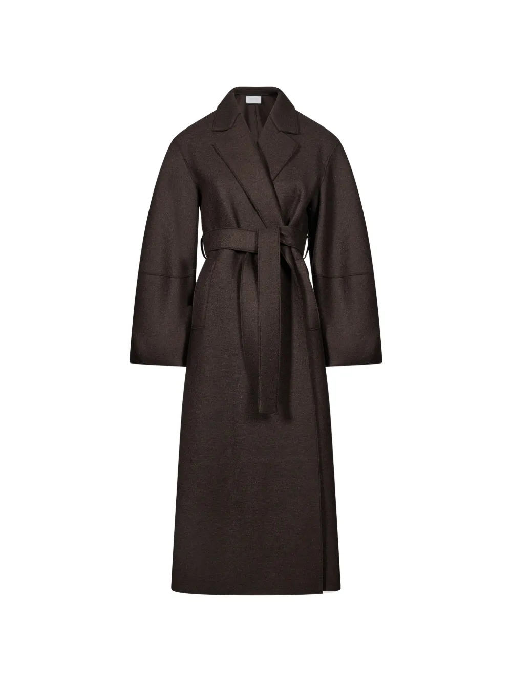 Harris Wharf London belted balloon-sleeve oversized coat - Marrone