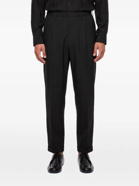 Magliano pleated-detail cuffed-hem straight-leg trousers