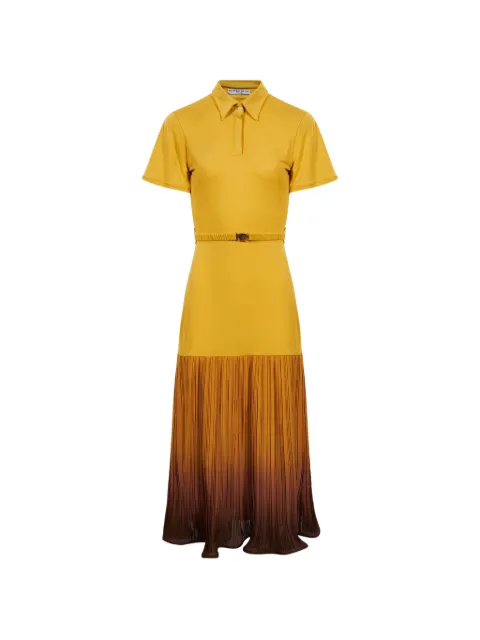 Rowen Rose polo-collar ombré-effect midi dress