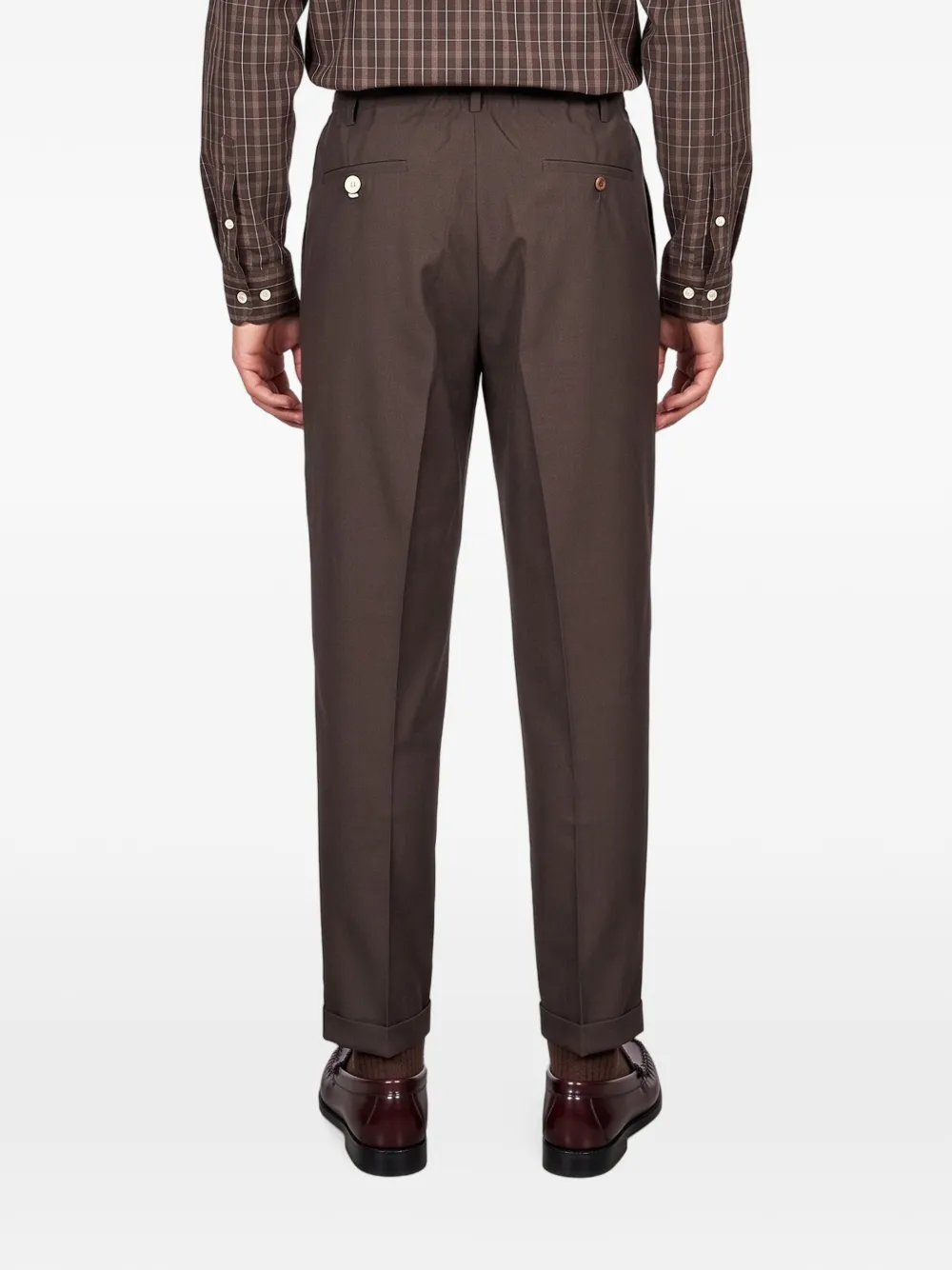 Magliano pleated turn-up trousers Bruin