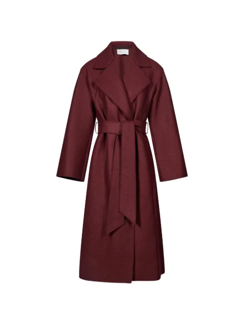 Harris Wharf London belted notch-lapels coat