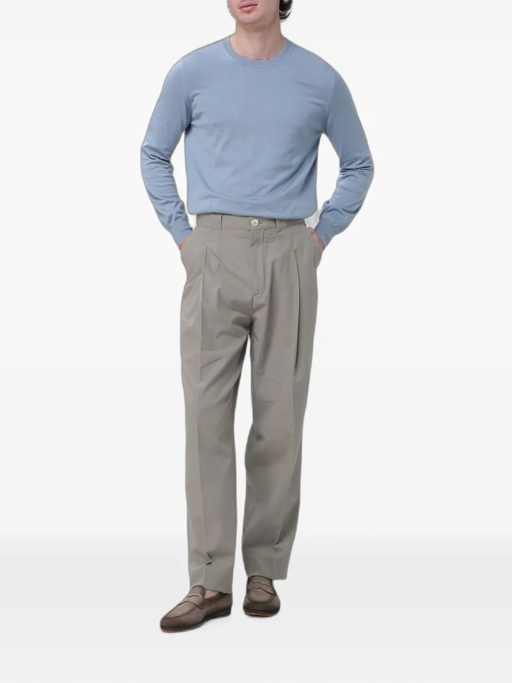 Brunello Cucinelli Geplooide pantalon Beige