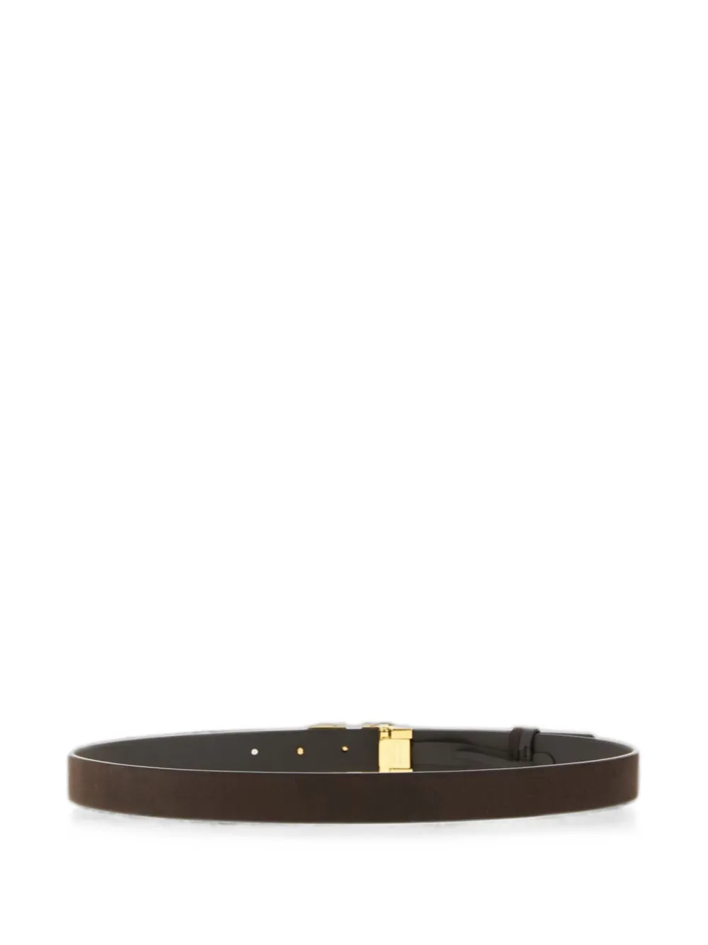  Ferragamo Gancini Suede Belt - Marrón 
