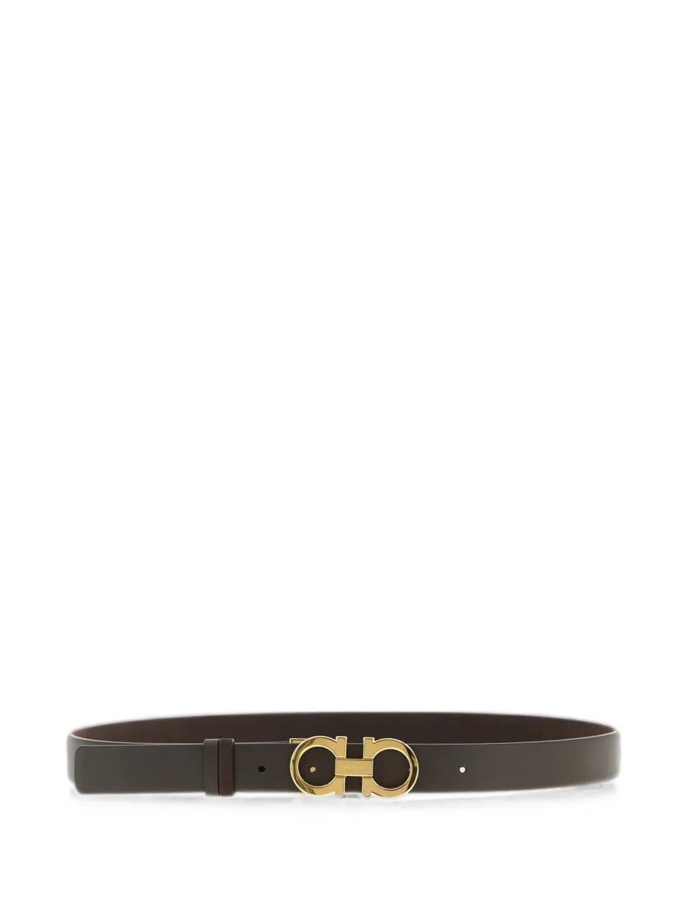  Ferragamo Gancini Suede Belt - Marrón 