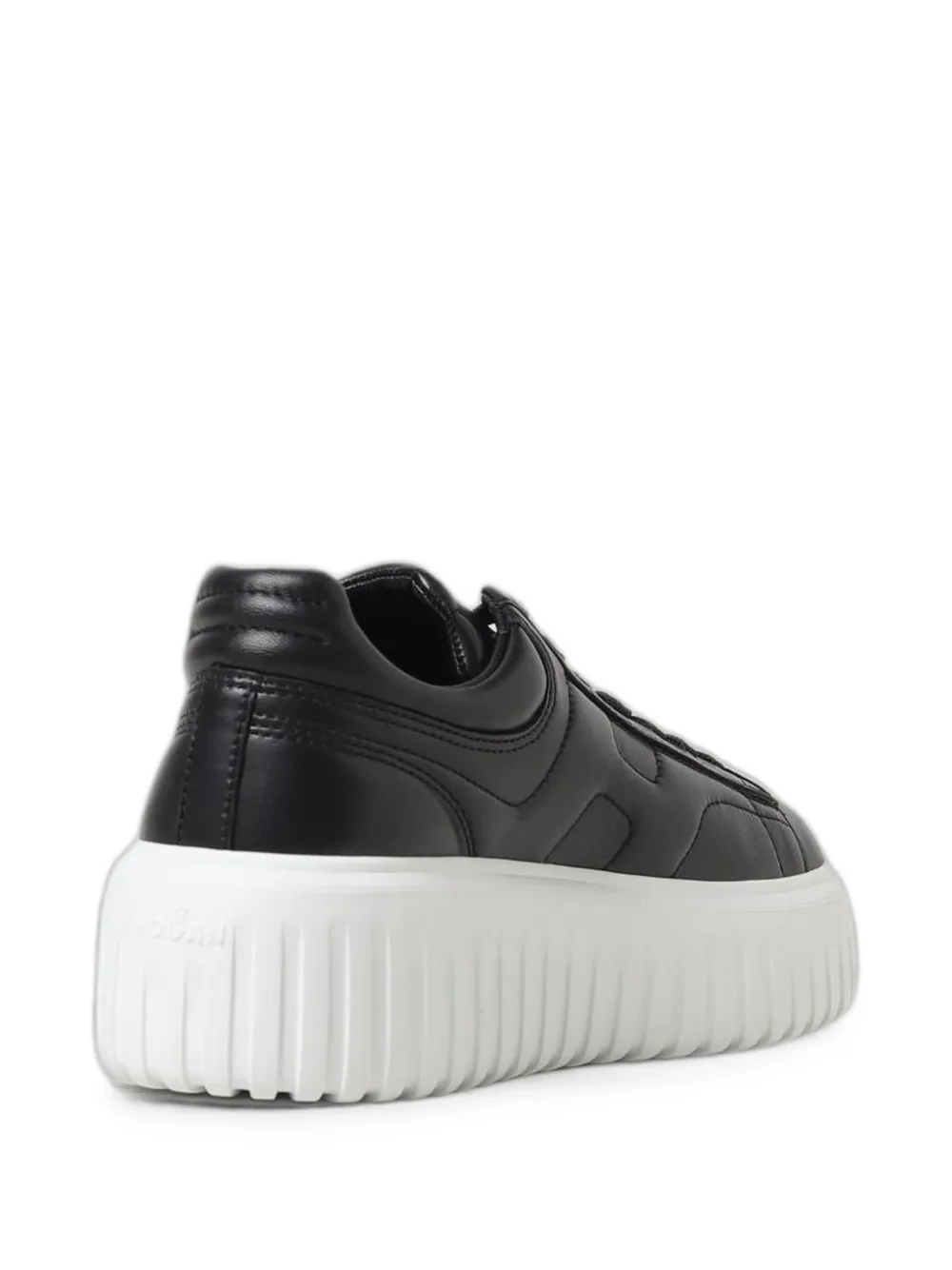 Hogan H-Stripes logo-patch platform sneakers Zwart