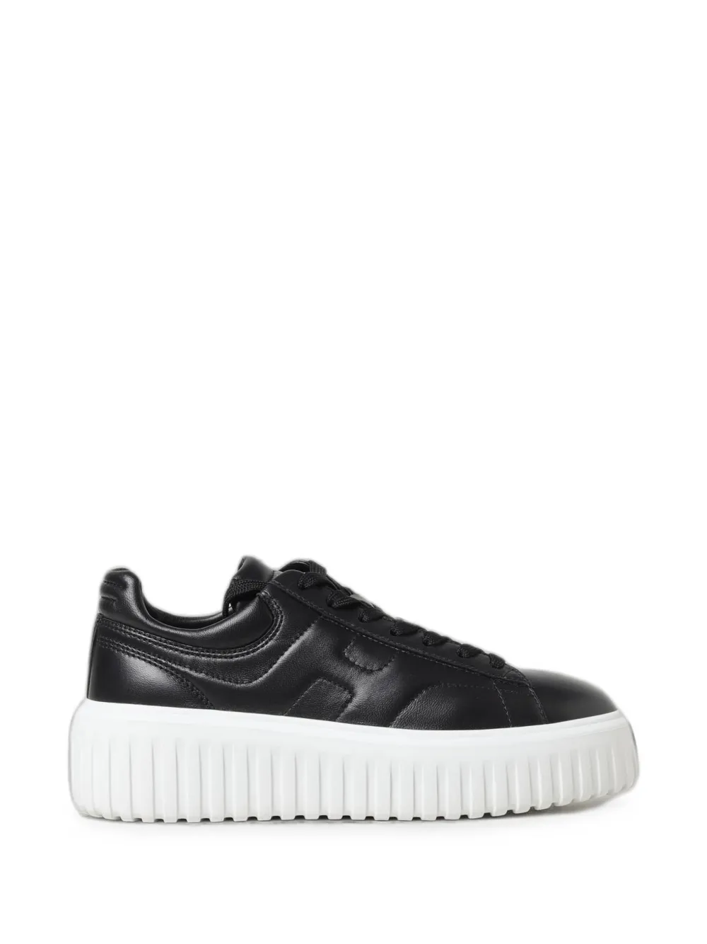 Hogan H-Stripes logo-patch platform sneakers Zwart