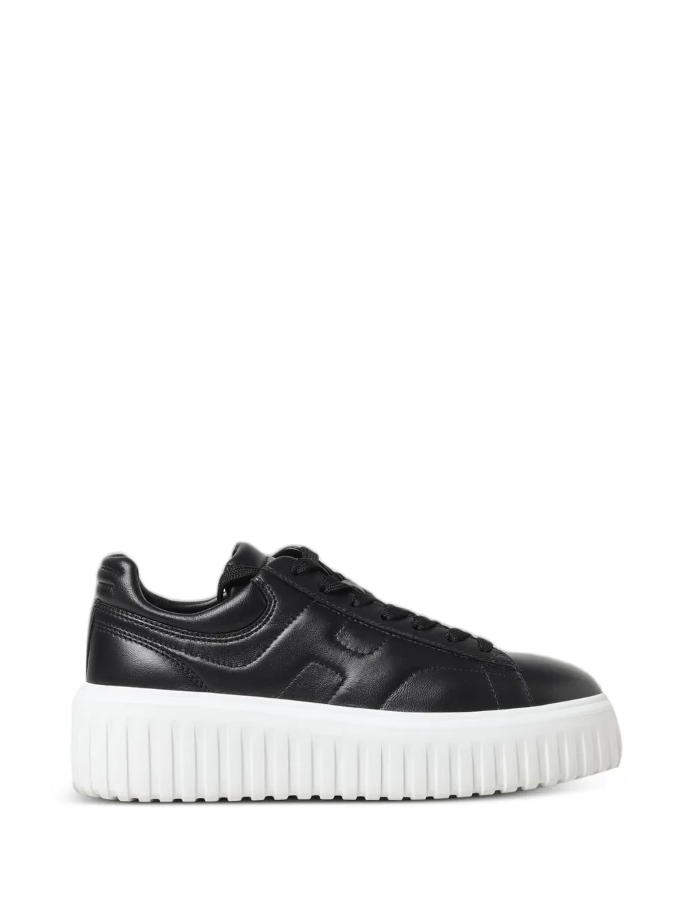 Hogan H-Stripes logo-patch platform sneakers Zwart