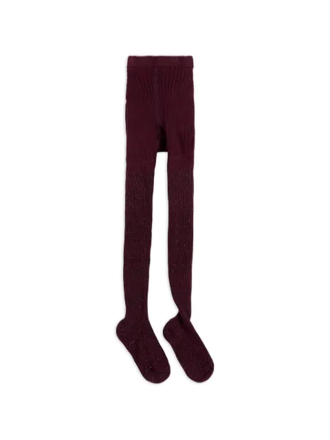 Molo ribbed glitter-detail tights