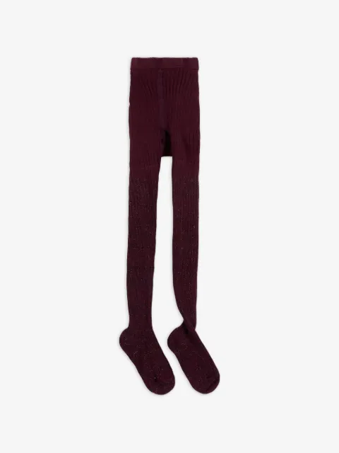 Molo ribbed glitter-detail tights