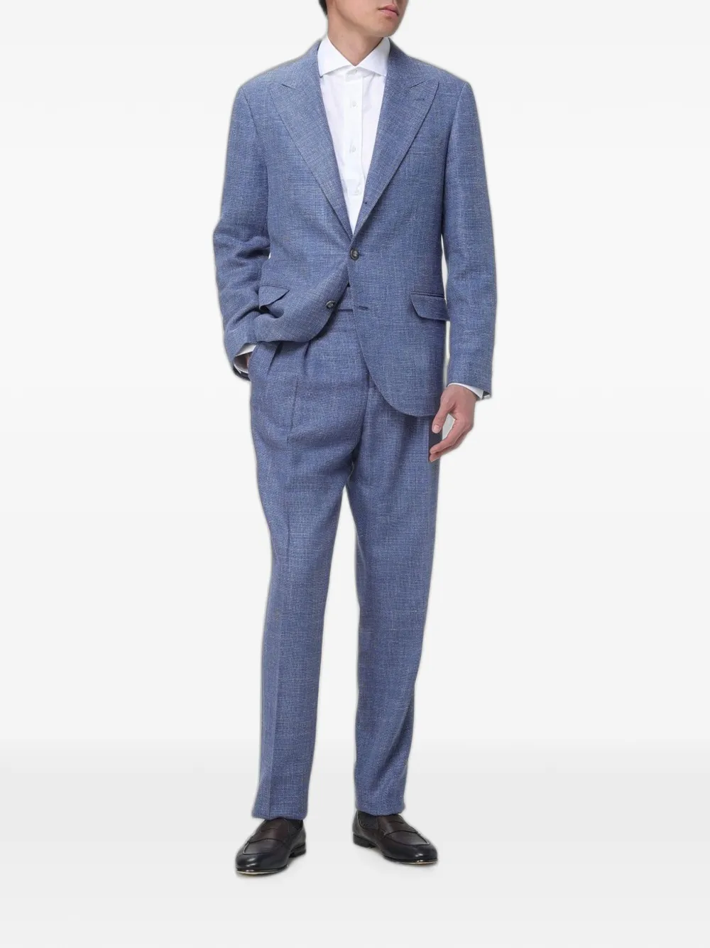 Brunello Cucinelli Geplooide pantalon Blauw