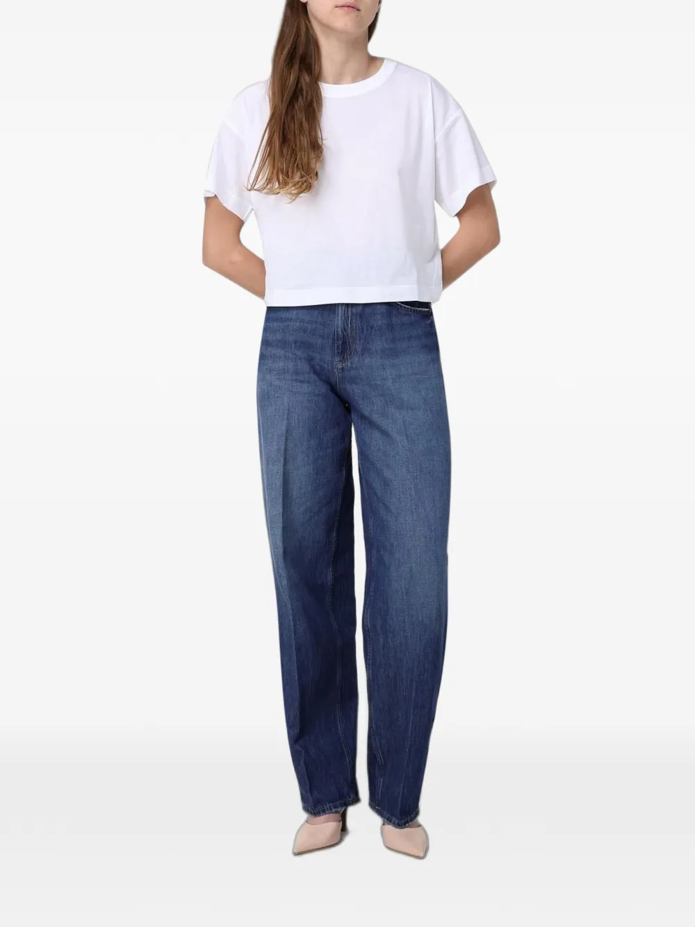 Max Mara T-shirt met geborduurd logo Wit