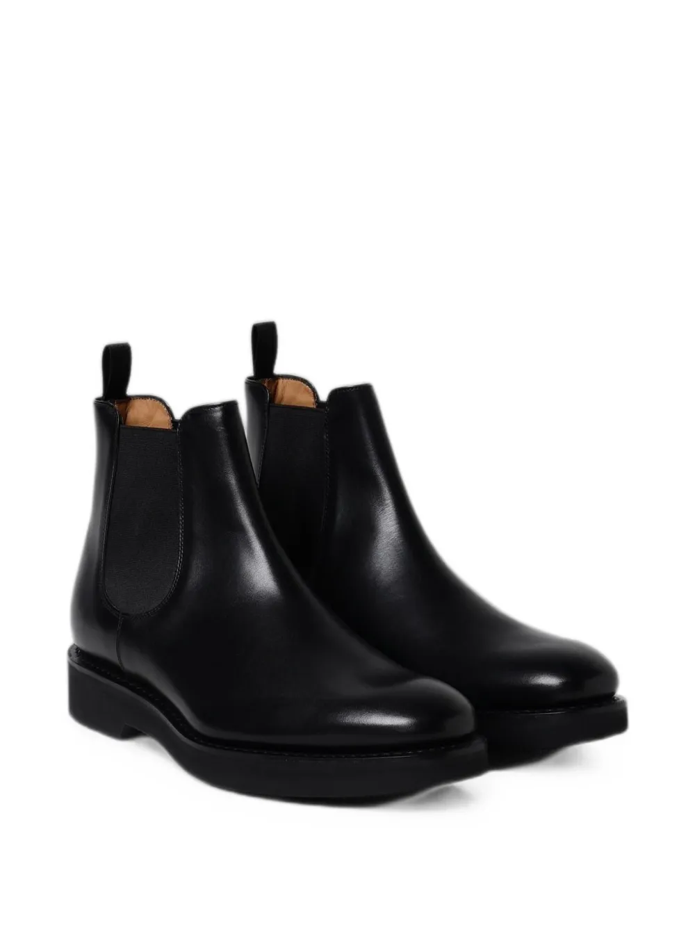 Church's elasticated-side leather ankle boots Zwart