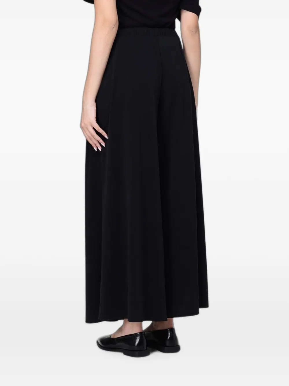 Max Mara Plooibroek met wijde pijpen Zwart