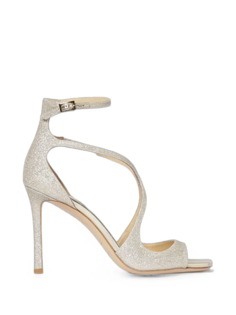Jimmy Choo Azia glitter-effect sandals Beige