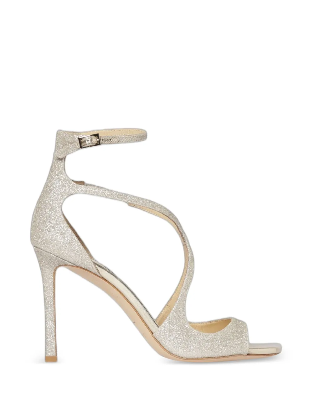 Jimmy Choo Azia glitter-effect sandals Beige