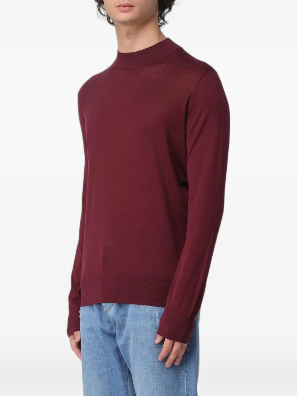 Brunello Cucinelli Coltrui met geribbelde afwerking Rood