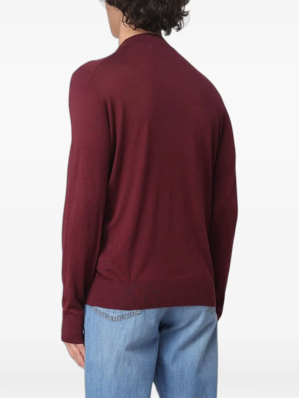 Brunello Cucinelli Coltrui met geribbelde afwerking Rood