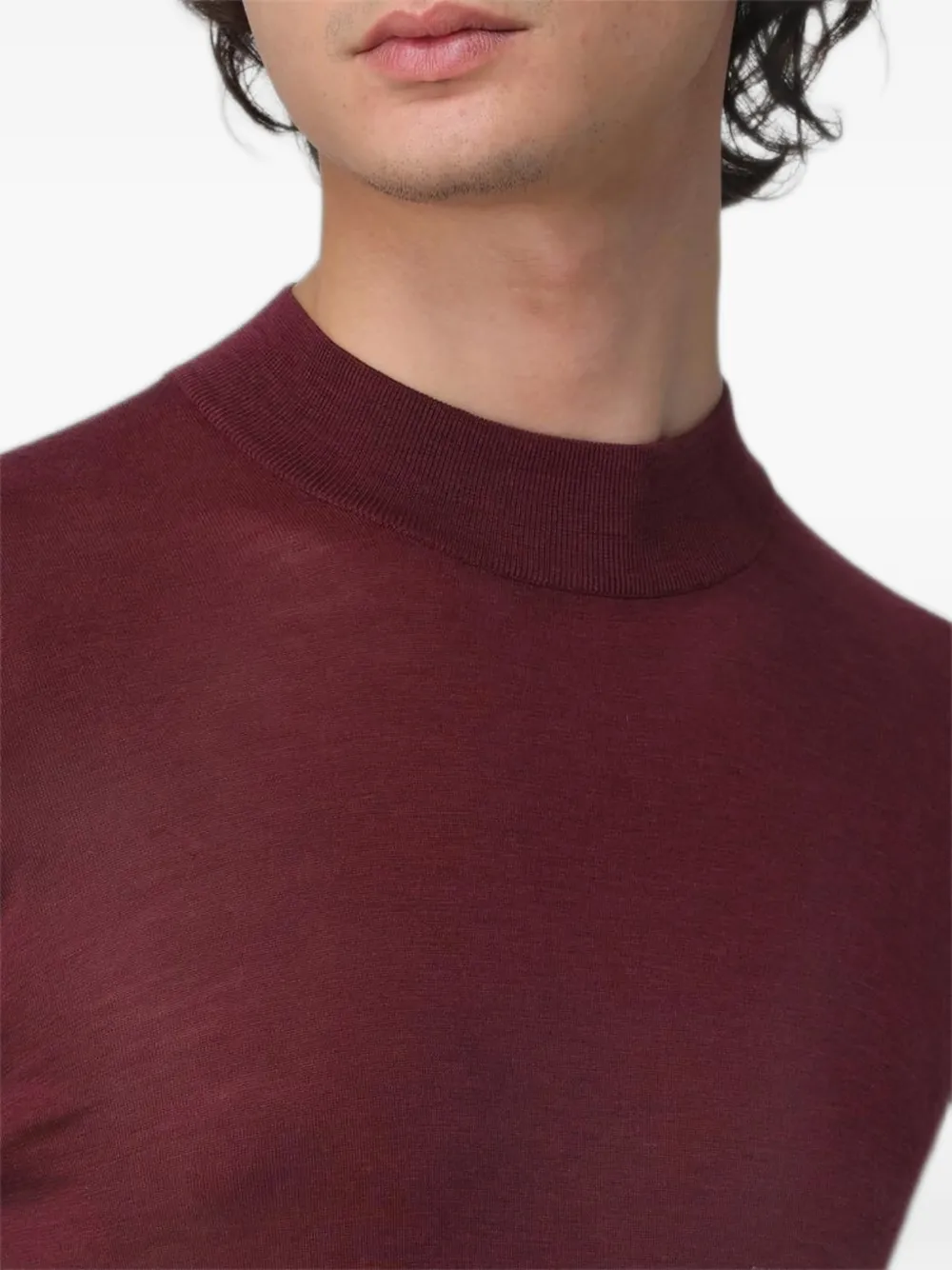 Brunello Cucinelli Coltrui met geribbelde afwerking Rood