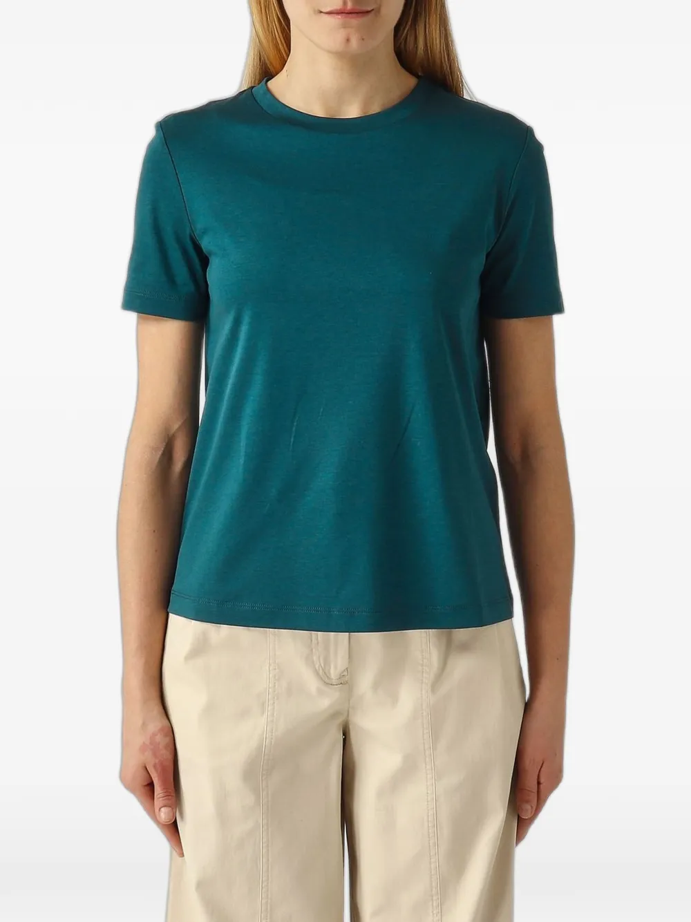  Max Mara Crew-neck T-shirt - Azul 