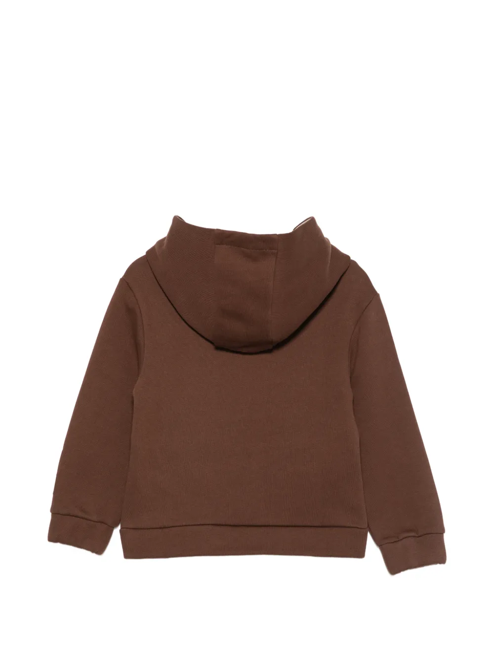 Eleventy Kids Hoodie met opgestikte zak Bruin