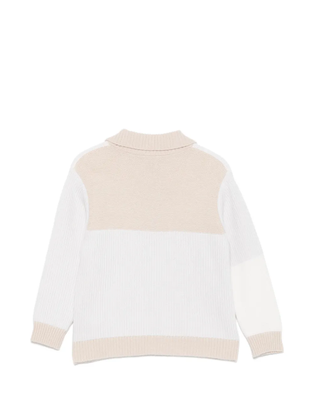 Eleventy Kids Vest met colourblocking en borstzak Wit