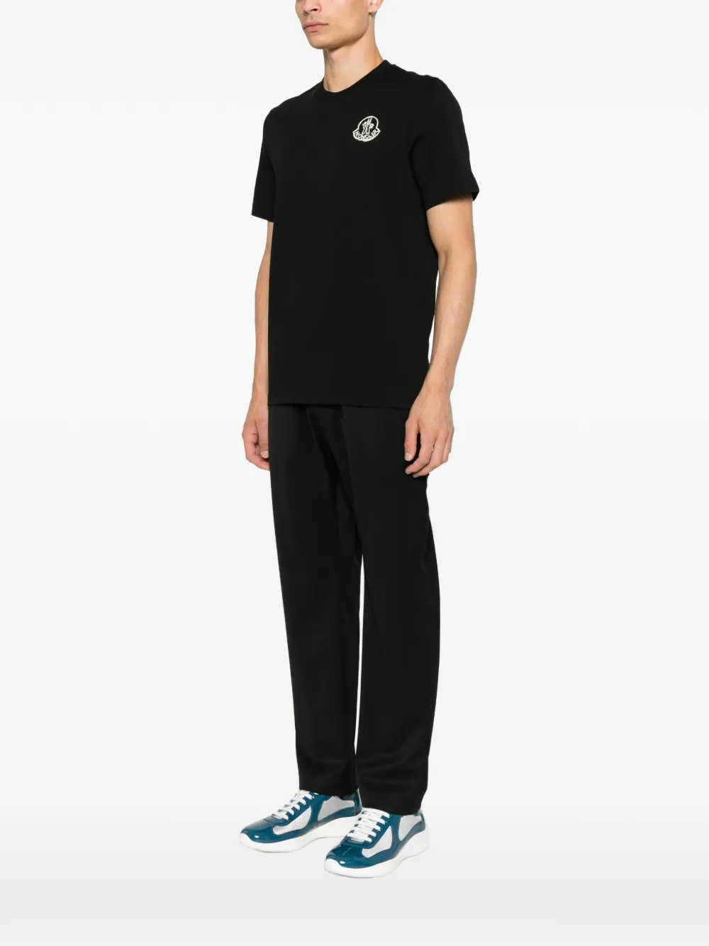 Moncler T-shirt met logopatch Zwart